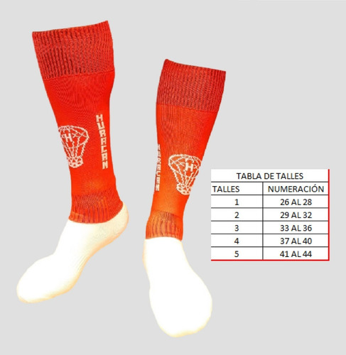 Imagen 2 de 2 de Medias De Fútbol Huracán Rojas Gm Talle 5