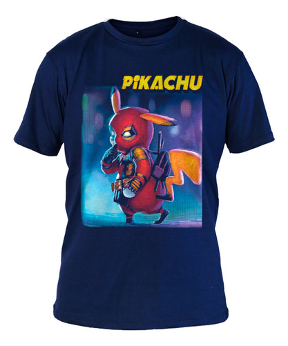 Remera Algodon Premium - 0416 Videojuegos 5 - Pikachu