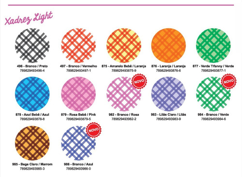 Imagem 2 de 4 de Folha De Eva Estampado Xadrez Light 40x60cm 2mm - 5 Unidades