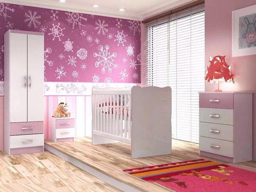 Ropero Cuna Comoda Juego De Dormitorio Infantil Bebe Blanco