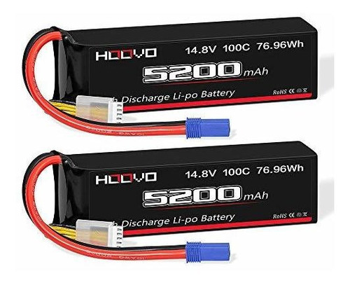 2 Baterias Lipo 14.8v 5200mah 100c 4s Ec5 Plug Hoovo