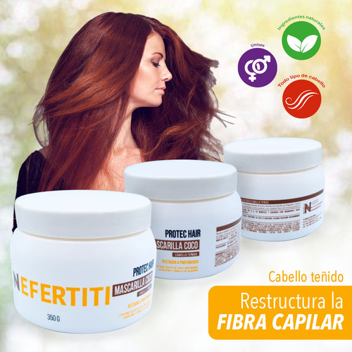 Mascarilla Cabello Teñido Reparadora Con Keratina Y Coco