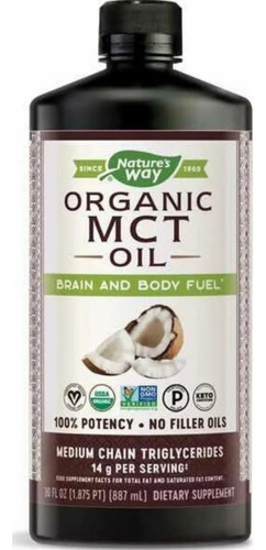 Aceite Mct Oil Orgánico 887ml Natures Way Envío Inmediato