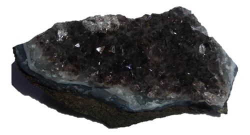 Mineral De Colección Amatista Negra En Matriz De Agata