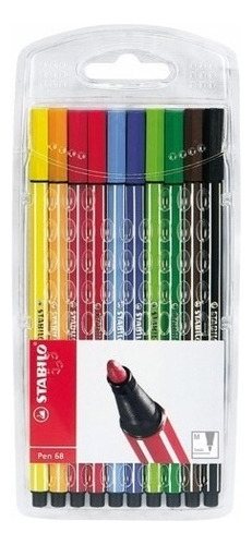 Caneta Stabilo Pen 68 Com 10 Unidades