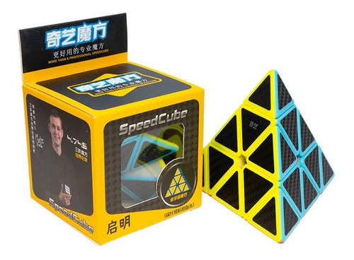 Cubo Rubik Qiyi Pyraminx Stickers Fibra Carbono
