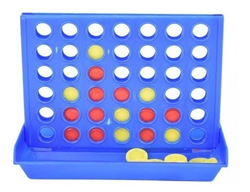 Imagen 2 de 7 de Juego De Mesa 4 Cuatro En Linea Mini De Viaje Chico Familiar