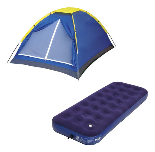 Kit Barraca Iglu 2 Pessoas + Colchão Solteiro Inflável - Mor