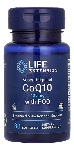 Super Ubiquinol Coq10 Life Extension 100 Mg 30 Cápsulas Sabor Sin Sabor