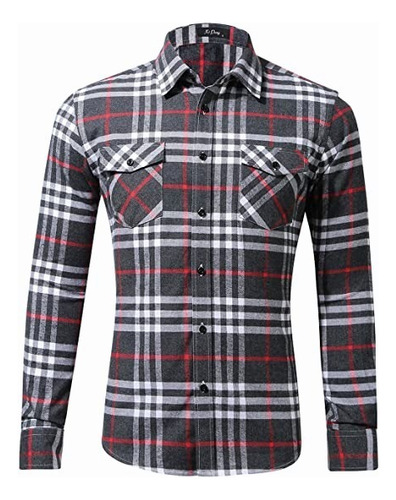 Camisa De Franela A Cuadros De Manga Larga For Hombre