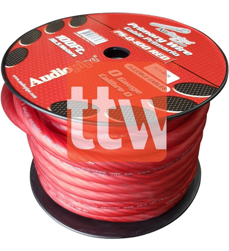 Imagen 7 de 10 de Cable 0 Gauge X Metro +flexible Audiopipe Rojo Libre Oxigeno
