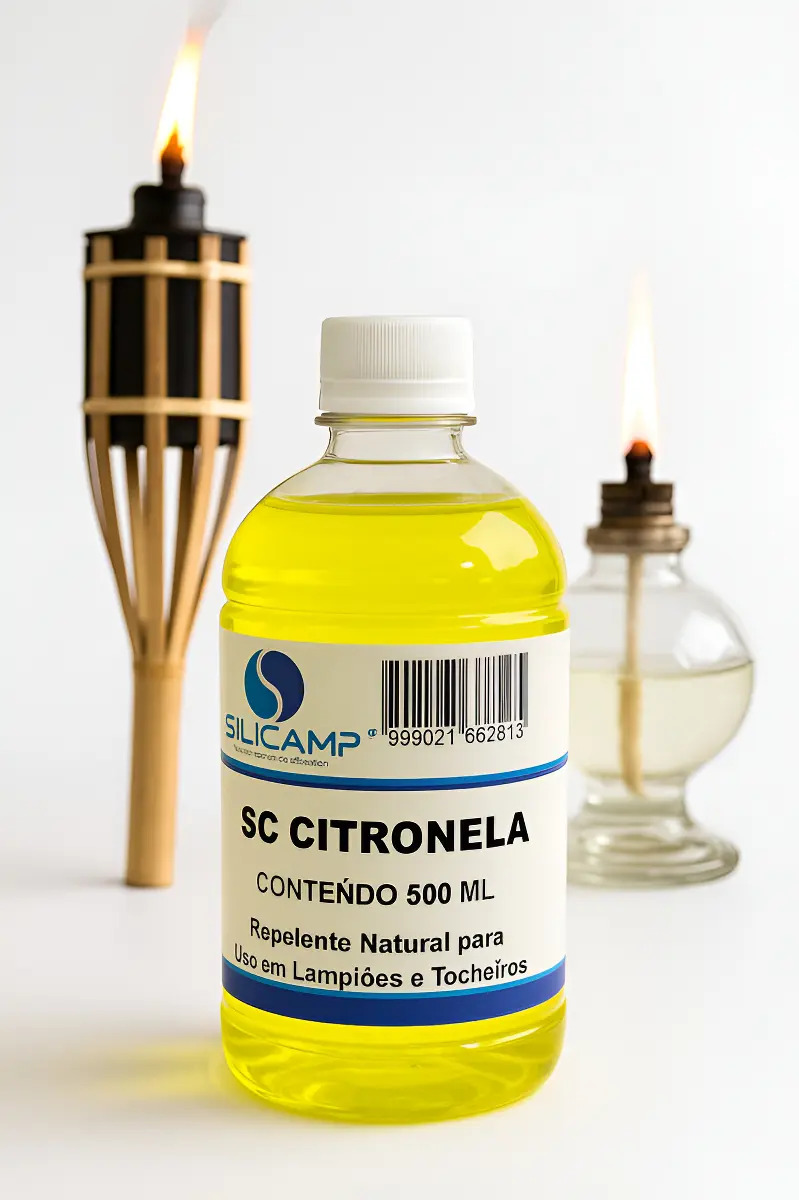 Óleo Citronela P/ Tochas Lampiões Lamparinas Repelente 500ml Amarelo