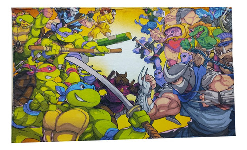 Cobertor Teenage Mutant Ninja Turtles Tmnt Mike Donatello