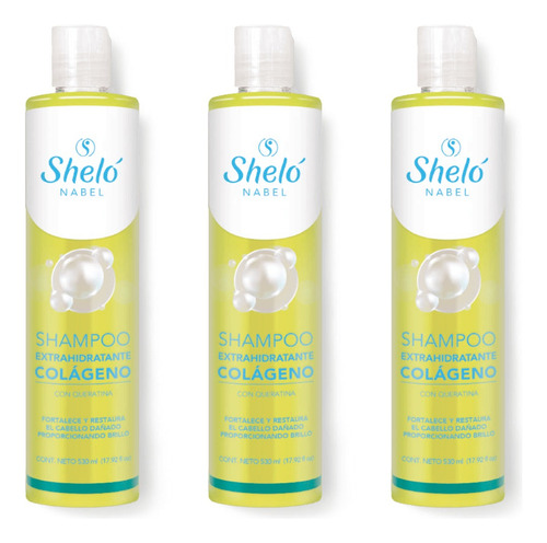 3 Shampoo Extra Hidratante Colágeno Reparador + Regalo