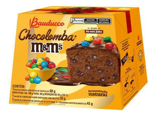 Mini Chocolomba Pascal Mms E Gotas Chocolate Bauducco 80g