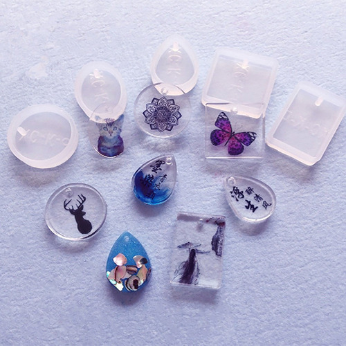 . 1 Juego De Moldes Colgantes De Resina Y Silicona, Moldes