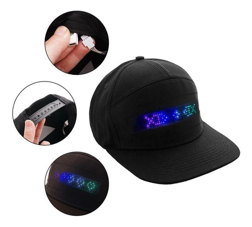 Gorra Led, Publicitaria Para Avisos Dinamicos, Bluetooth.