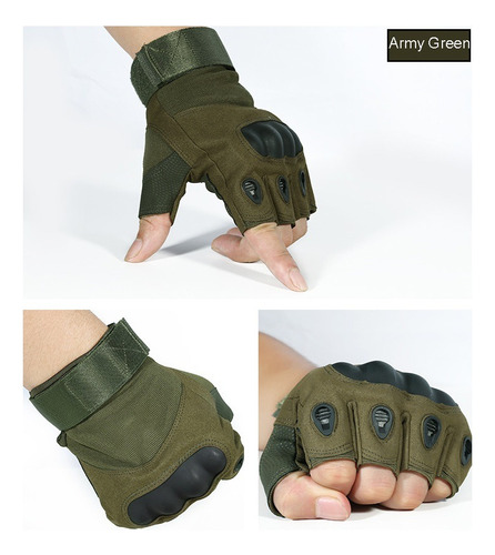 Guantes Clasicos Moto Cortos Transpirables Verde