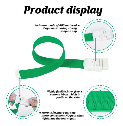 6pcs Torniquete Con Ligadura Para Toma De Muestra Elastico