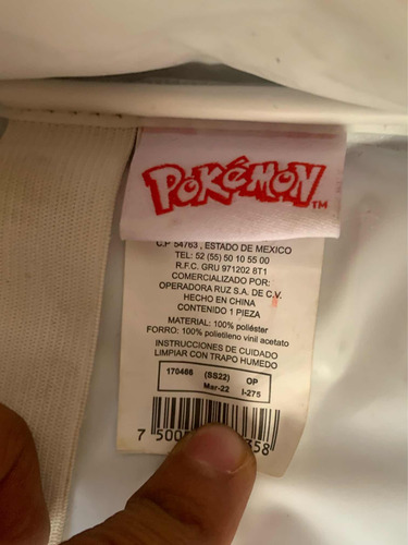 Antigua Lonchera Escolar, Ruz Pokémon: Pikachu Original (Usado)