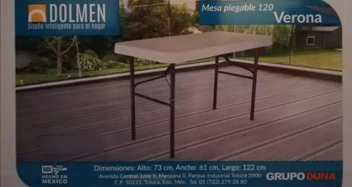 Mesa Plegable Duna Verona de 120 cm