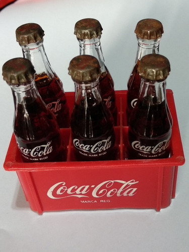 Mini Coca Cola Vidro Antiga Versão Rússia, Engradado Japão