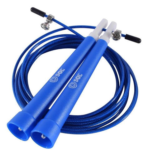 Soga Para Saltar Funcional Speed Rope Cable De Acero Eco Color Azul
