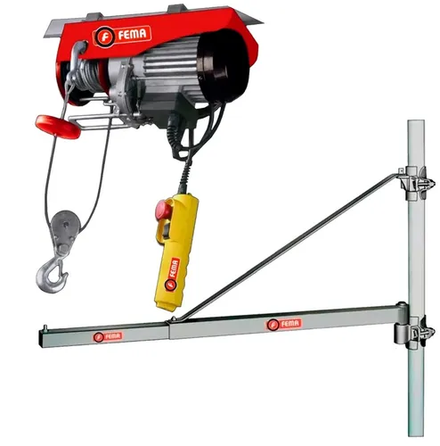 Aparejo Eléctrico 220v 500w + Soporte Giratorio Fema Guinche