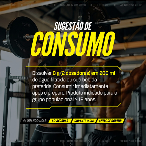 Creatina Com Glutamina - 240g - Iridium Labs Sabor Sem sabor