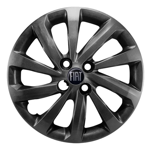 Jogo Calota Fiat Nova Strada Freedom Grafite Esportiva Aro15