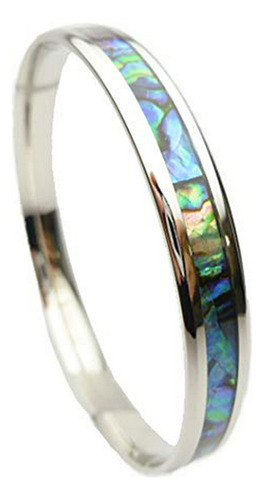 Brazalete - 316l Stainless Steel Comfort Fit Natural Abalone