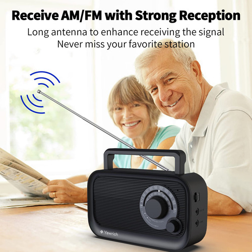 Radio Portátil Am Fm Bluetooth Con Gran Recepción Y Dsp