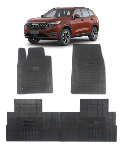 Jogo De Tapete Interno Borracha Reforçada Gwm Haval H6 2023