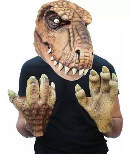 Máscara Dinosaurio T-rex Tiranosaurio Con Garras Halloween