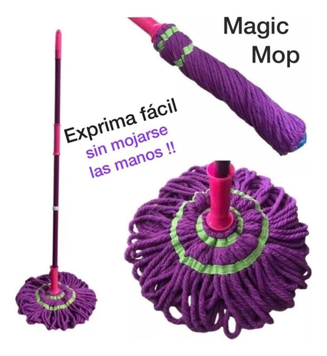Trapeador Magico 360 Con Exprimidor Integrado