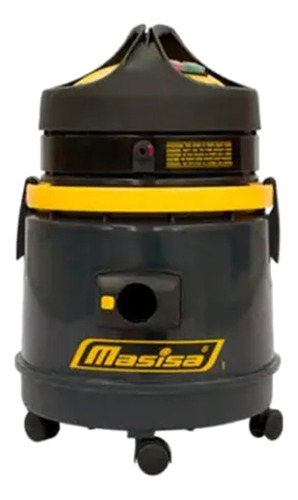 Aspiradora extractora industrial De tacho Masisa Delta 200 27L  negra y amarilla 120V 60Hz