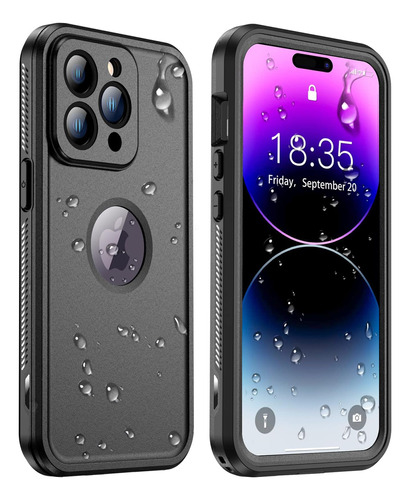 Temdan [real 360 Para iPhone 14 Pro Max Funda Impermeable, Y