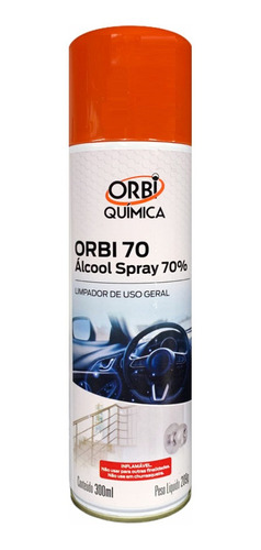 Alcool Spray 70% Limpa Higieniza Ação Antibacteriana 300ml
