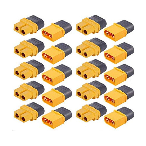 Mcigicm 10 Pares De Conectores Tipo Bala Macho Hembra Xt60h