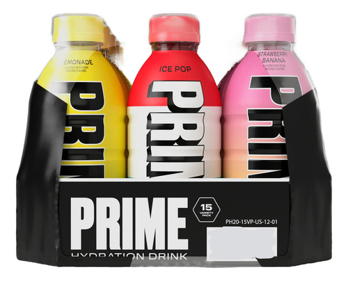 Pack 15 Bebida Hidratante Prime Vitamina B Varios Sabores