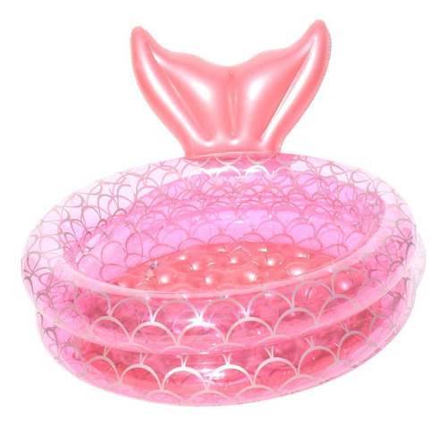 Bañera De Juego De Sirena Rosa Piscina Inflable Los 90cm