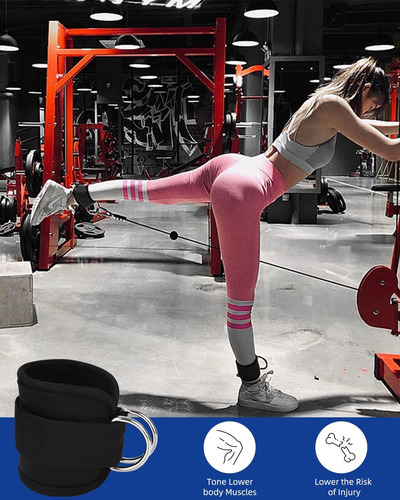 2 Piezas Tobilleras Poleas Gym, Tobillera Para Polea