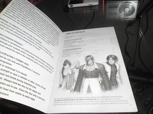Manual Original Kof 2000-2001 Ps2 (Usado)