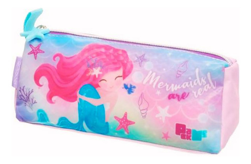 Kit Mochila Mochilete Sereia Escolar Rodinhas G Com Estojo