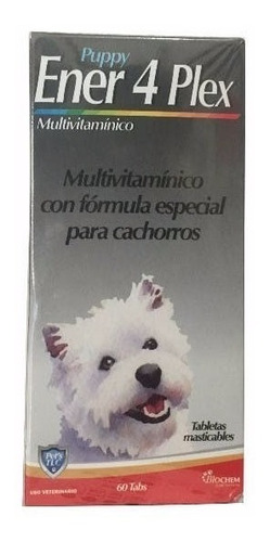 Ener 4 Plex Cachorro 60 Tab Vitaminas Para Perro Equilibrium