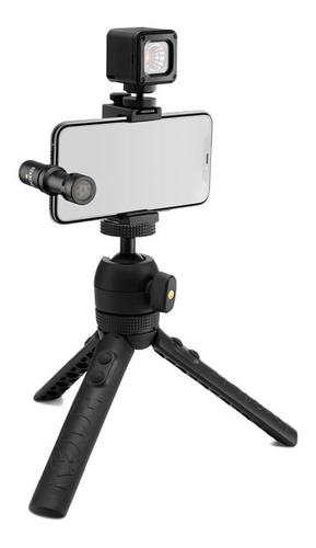 Micrófono Para Android Vlogger Kit Vlog Usb-c Filmmaker Color Negro