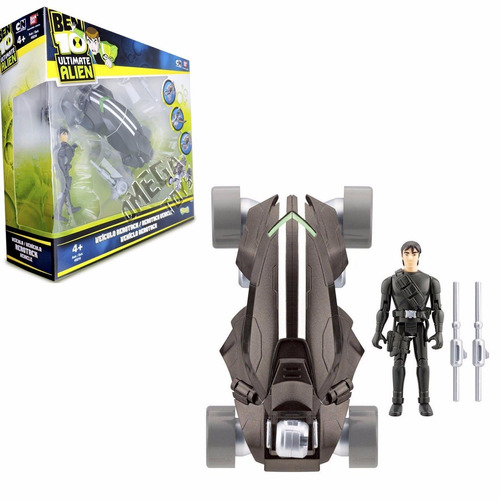 Mini Boneco Kevin + Veículo Aerotack Ben 10 Ultimate Alien