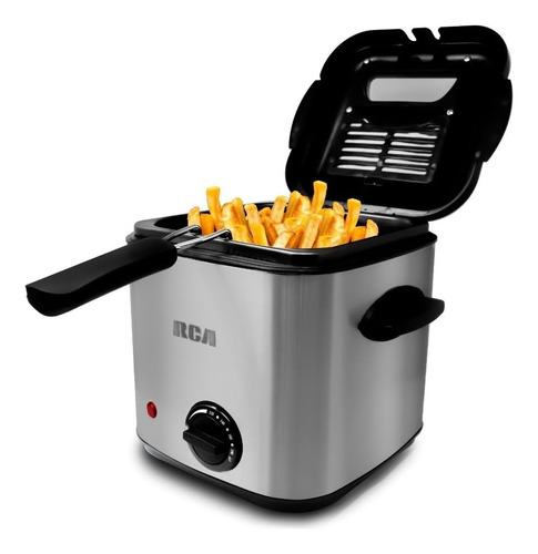 Freidora Para Hogar 1.5l Canastilla Segura Mango Ergonómico Plateado 60