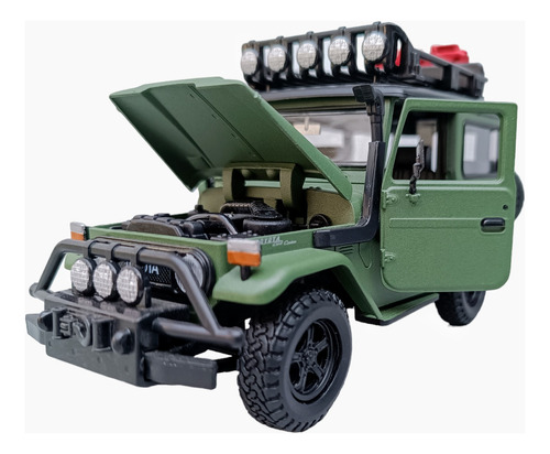 Toyota Fj40 Safari/ Verde/ Escala 1:24./18cms Largo /