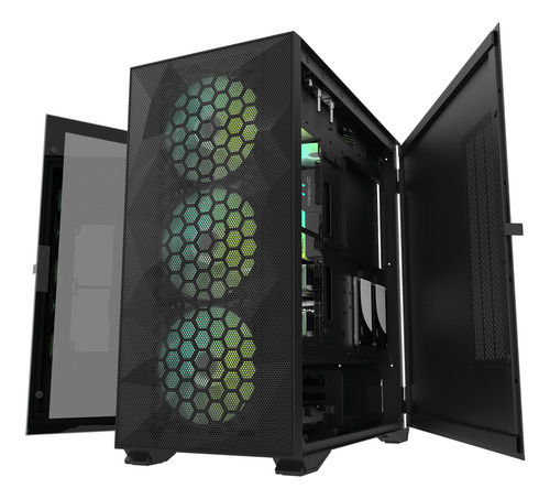 Gabinete Gamer Aigo Darkflash Dlx21 - Mesh Black Preto